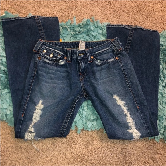 SOLD True Religion Distressed Flare Jeans - Picture 12 of 12